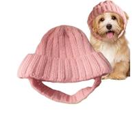 Gorro para perros con orificios para orejas - Stretchy Soft Knit Pet Beanie for Large & Medium Dogs, Comfortable Winter Snood for Cold Weather, Halloween & Christmas Photography Accessory | Red