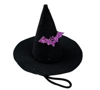 Gorro para Perros Pequeños,Sombrero de Bruja para Gatos - Accesorio De Disfraz Ajustable para Fiesta Halloween Carnaval Teatro Cosplay Familia
