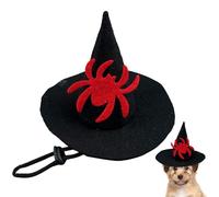 Gorro para Perros Pequeños,Sombrero de Bruja para Perro - Accesorio De Disfraz Ajustable para Fiesta Halloween Carnaval Teatro Cosplay Familia