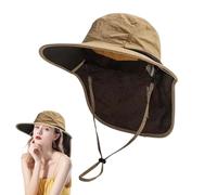 Gorro para Sol - Ancho ala Ajustable Transpirable Tipo Balde con Protector de - Sombrero para Mujer - para Viaje, Playa, Senderismo, Ciclismo y Running