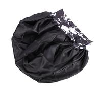 Gorro Pelo Grande de Satén Estampado, Baño y Ducha | Poliéster Sedoso, Banda Floral Elegante, para Cabello Rizado o Corto, Uso Doméstico y Rutina Diaria