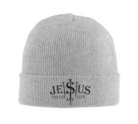 Gorro Personalizado de Jesús me salvó la Vida Gorro de Invierno cálido Sombrero de Punto Femenino Esquí Cristo religión Fe Cristiana Calaveras Gorros Gorro