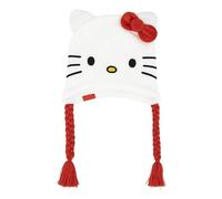Artesanía Cerdá Gorro peruano Hello Kitty con orejeras, niños y niñas, suave y calentito