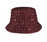 Gorro Pescador Jeroglífico del Antiguo Egipto Plegable Gorra De Pesca Unisex Sombrero De Cubo para Playa De Arena Cámping Cabezas Grandes