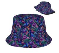 Gorro Pescador Lindas Flores De Pavo Real Unisex Gorra De Pesca Impermeable Sombrero De Pescador para Surf Playa De Arena Pesca