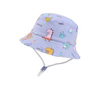 Gorro Pescador Mujer Sombreros de Cubo para niños Primavera y Verano, Sombrero Dibujos Animados for niñas, Gorra Playa for el Sol(Grey Dinosaur,50cm(5-24 Months))