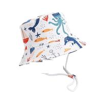 Gorro Pescador Mujer Sombreros de Cubo para niños Primavera y Verano, Sombrero Dibujos Animados for niñas, Gorra Playa for el Sol(10 Ocean Animals,54cm(4-7 Years Old))