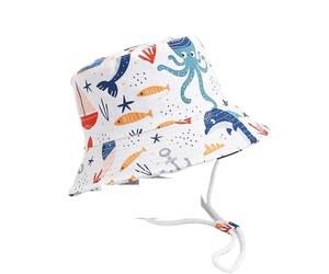 Gorro Pescador Mujer Sombreros de Cubo para niños Primavera y Verano, Sombrero Dibujos Animados for niñas, Gorra Playa for el Sol(10 Ocean Animals,54cm(4-7 Years Old))