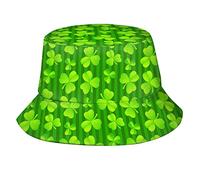 Gorro Pescador Tréboles del Día De San Patricio Impermeable Sombrero De Cubo Unisex Bucket Hat para Cabezas Grandes Playa De Arena Verano
