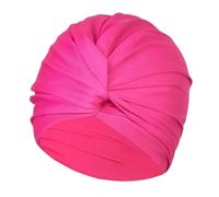 Gorro Piscina Mujer Gorros de baño Alta Elasticidad for Mujer, Gorro natación elástico tamaño Libre, Turbante Tela, Piscina(Rose Red)