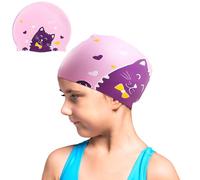 Gorro Piscina Niña de 6 a 14 Años, Toca Piscina Crianca Impermeable, Gorra de Natación para Niños de Silicona, Touca Natacao Menina, Swimming Cap Suave y Resistente para Pelo Largo y Corto