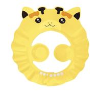 Gorro plegable para baby shower con orejeras, diseño de dibujos animados antirreflujo, gorro de baño suave ajustable para niños pequeños y niños, visera de ducha para protección de champú