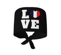 Gorro Quirúrgico Amo La Bandera De Francia Corazón Francés Bandana Ajustable Gorros De Cocinero Unisex Sombrero De Cocinero para Hornear Cocina Cocinar