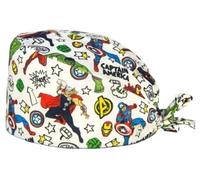 Gorro Quirúrgico de Los Vengadores, gorro de enfermería de Marvel, The Avengers, Gorro de Superhéroes.