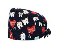 Gorro Quirúrgico para Dentistas, Gorro de enfermería, auxiliares dentales, higienistas, técnicos dentales. Gorros para quirófano con diseño Dental. Modelo Sparkle Shine