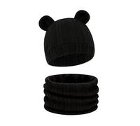 Gorro Reversible de invierno para bebé, bufanda combinada, mezcla de algodón elástico para 8-36 meses, clima frío, accesorios para dormir en interiores