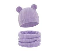 Gorro Reversible de invierno para bebé, bufanda combinada, mezcla de algodón elástico para 8-36 meses, clima frío, accesorios para dormir en interiores