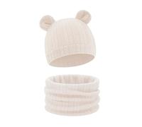 Gorro Reversible de invierno para bebé, bufanda combinada, mezcla de algodón elástico para 8-36 meses, clima frío, accesorios para dormir en interiores