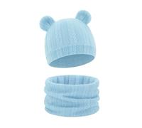 Gorro Reversible de invierno para bebé, bufanda combinada, mezcla de algodón elástico para 8-36 meses, clima frío, accesorios para dormir en interiores