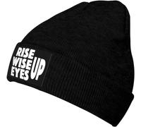 Gorro Rise Up Wise Up para Hombre y Mujer, Gorro de Punto con Calavera a la Moda, Gorro Deportivo para Exteriores, Gorro cáli