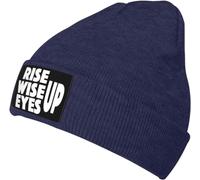 Gorro Rise Up Wise Up para Hombre y Mujer, Gorro de Punto con Calavera a la Moda, Gorro Deportivo para Exteriores, Gorro cáli