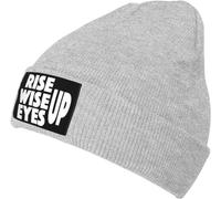 Gorro Rise Up Wise Up para Hombre y Mujer, Gorro de Punto con Calavera a la Moda, Gorro Deportivo para Exteriores, Gorro cáli