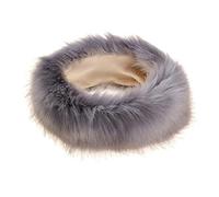 Gorro ruso de piel sintética para mujer, diadema de invierno de felpa, calentador de orejeras, color gris y gris