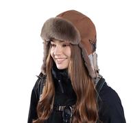 Gorro Ruso Hombre, Gorro Grueso de Invierno con Forro Polar térmico para Ciclismo y esquí Abrigo Resistente al frío con Orejeras Protectoras