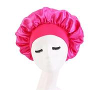Gorro Saten Pelo Rizado Gorro de satén a la moda, gorro de dormir de pelo largo rizado de seda for mujer, diademas Extra grandes de noche con banda elástica(16)