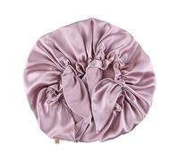 Gorro Saten Pelo Rizado Gorros de seda for dormir de noche for el cuidado del cabello de las mujeres con elástico que permanece en la cabeza 16 Momme(Lotus)