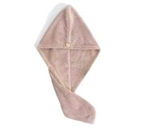Gorro secador de pelo, gorro de ducha, Toalla de pelo de terciopelo coral 25x63 cm multicolor de secado rápido(Khaki)