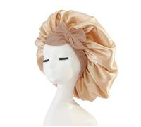 Gorro Seda Dormir Gorro for dormir for mujer, gorro De satén liso for, for el cuidado del cabello, noche for hombre, turbante ducha Unisex BañO(Khaki)