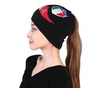 Gorro Slouchy Multifunción Para Deporte Al Aire Libre Gorro Con Italia Bandera Nacional Agujero Para Coleta Braga De Cuello Suave De Doble Capa Talla Única