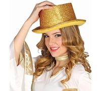 Gorro Sombrero de Copa Dorado Accesorio Disfraz Carnaval Fiesta Halloween