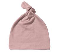 Gorro suave para recién nacidos, protección auditiva, transpirable, con nudo para bebé, sin alas, gorro de hospital, color sólido, cómodo equipo para bebé, Piel en polvo, Talla única