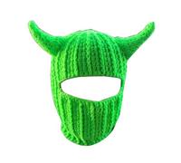 Gorro tejido a mano para adolescentes, gorro de punto para cosplay, disfraz de cuerno para actividades al aire libre, senderismo, esquí, máscaras, fiesta de Halloween, cosplay, fiesta de vacaciones