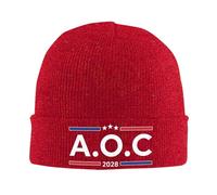 Gorro Termica Aoc Alexandria Ocasio Cortez 2028 para Presidente Suave Gorros De Punto Unisex Gorro De Punto para Exteriores Mujer Mujeres