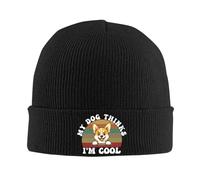 Gorro Termica Mi Perro Piensa Que Soy Un Perro Corgi Genial Gorro Invierno Absorbe El Sudor Unisex Sombrero para Mujer Niñas Adulto