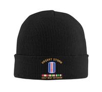 Gorro Termica Veteranos De La 193.ª Brigada De Infantería De EE. UU. En La Guerra del Golfo. Suave Skullcap Clásico Gorro De Punto para Exteriores Ciclismo Mujer