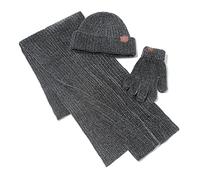Gorro térmico Conjunto de Guantes Pantalla táctil Bufanda Gorro Punto Invierno Multicolor 1 Pieza(G)