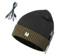 Gorro térmico grueso y cómodo con calefacción por USB, resistente al viento, para hombres y mujeres, viajes, esquí, senderismo, trabajo, snowboard, deportes, trineo, Borde café