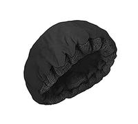 Gorro térmico inalámbrico para acondicionamiento profundo, gorro térmico de linaza, cuidado del cabello para microondas, terapia capilar de acondicionamiento profundo, negro, 1 ud.