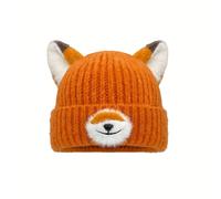 Gorro tipo coreano para mujer con orejas de zorro de , y a prueba de frío, y , gorro versátil de otoño/invierno que que la cara parezca más pequeña