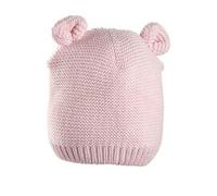 Gorro tricot rosa con orejitas para recién nacida