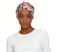 Gorro turbante preatado con estampado de perro, pañuelo ligero y elegante, para dormir de mujer