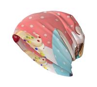 Gorro Unisex cálido con Forma de Taza de té y Cupcakes para Hombre y Mujer, Gorro de Punto de Invierno