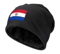 Gorro Unisex con Estampado De Paraguay Bandera Nacional Forro Polar Multifuncion Gorra Deportiva Casual Transpirable Durable Gorro De Invierno con Forro Polar para Adultos Y Niños
