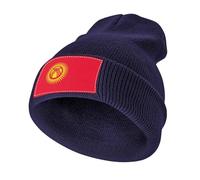 Gorro Unisex de Acrílico con Kirguistán Estampado Bandera,Ligero,Cálido y Elástico,Gorro de Invierno para Hombre y Mujer,Marina de Guerra