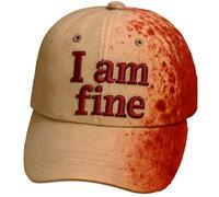 Gorro unisex de Halloween divertido Bloodstained I'm Fine It's Not My Blood Gorra de béisbol Bloody Halloween (Reino Unido, Alpha, talla única, 06-rojo)