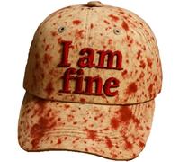 Gorro unisex de Halloween divertido Bloodstained I'm Fine It's Not My Blood Gorra de béisbol Bloody Halloween (Reino Unido, Alpha, talla única, 04-rojo)